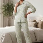 Sage Green Paisley Print Women's Co-Ord Set