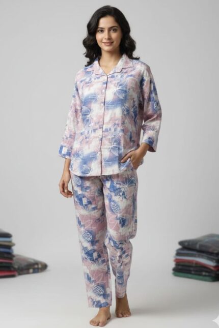 Lavender Abstract Watercolor Women's Co-Ord Set