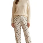 White Pine Tree Print Hosiery Pajama