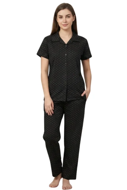Elegant Black Night Suit