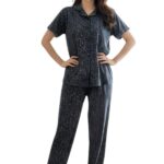 Monochrome Pebble Minimalist Night Suit