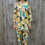 Retro Geometric Colorblock Co-Ord Set