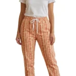 Rust Geometric Arrow Print Hosiery Pajama