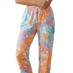 Tropical Abstract Print Hosiery Pajama