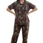 Tropical Dusk Abstract Lycra Night Suit