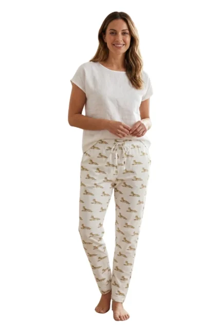 Gold Leopard Print Hosiery Pajama