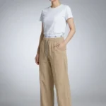 Premium Wide-Leg Korean Lounge Pajama Pants – Khaki Tan