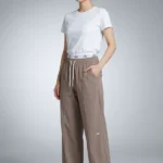 Premium Wide-Leg Korean Lounge Pajama Pants – Taupe